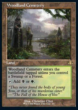 MTG - Dominaria Remastered - 401 : Woodland Cemetery (Non Foil) (Retro Frame) (8055510073591)