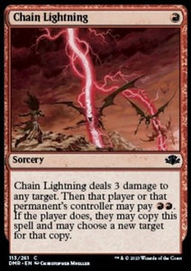 MTG - Dominaria Remastered - 113/261 : Chain Lightning (Foil) (8345630736631)