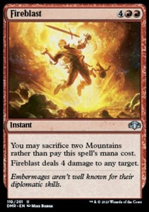 MTG - Dominaria Remastered - 119/261 : Fireblast (Non Foil) (9506200027383)