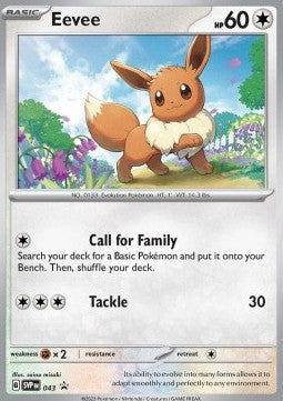 SCARLET & VIOLET, Black Star Promo - SVPen 043 : Eevee (Half Art)