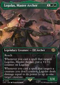 MTG - LOTR: Tales of Middle Earth - 0435 : Legolas, Master Archer (Foil) (Borderless) (8105841000695)