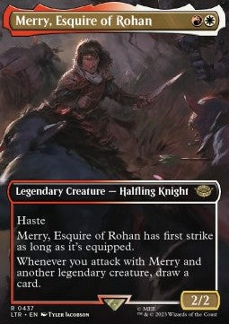 MTG - LOTR: Tales of Middle Earth - 0437 : Merry, Esquire of Rohan (Non Foil) (Borderless) (8290122236151)