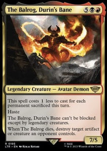 MTG - LOTR: Tales of Middle Earth - 0195 : The Balrog, Durin's Bane (Non Foil) (8377500696823)