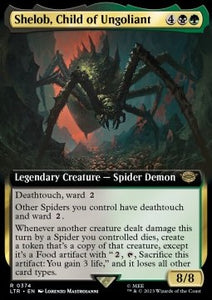 MTG - LOTR: Tales of Middle Earth - Commander - 0374 : Shelob, Child of Ungoliant (Non Foil) (Borderless) (14834023956861)