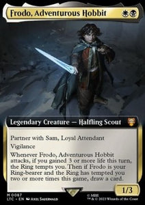 MTG - LOTR: Tales of Middle Earth - 0087 : Frodo, Adventurous Hobbit (Borderless) (Foil) (8038903972087)