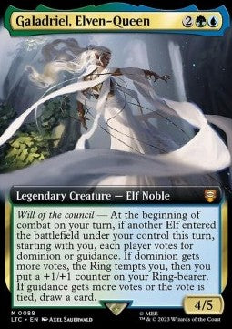 MTG - LOTR: Tales of Middle Earth - Commander - 0088 : Galadriel, Elven-Queen (Foil) (Borderless) (9506175615223)