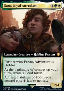 MTG - LOTR: Tales of Middle Earth - Commander - 0090 : Sam, Loyal Attendant (Non Foil) (Borderless) (9506176565495)