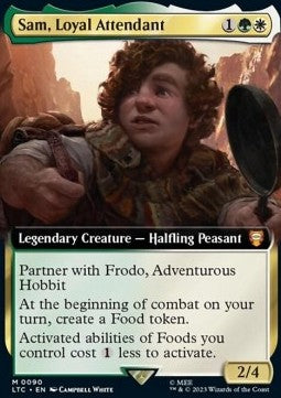 MTG - LOTR: Tales of Middle Earth - Commander - 0090 : Sam, Loyal Attendant (Non Foil) (Borderless) (9506176565495)