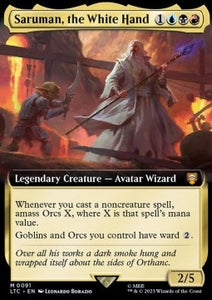 MTG - LOTR: Tales of Middle Earth - Commander - 0091 : Saruman, the White Hand (Non Foil) (Borderless) (9506177351927)