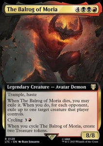 MTG - LOTR: Tales of Middle Earth: Commander - 0129 : The Balrog of Moria (Borderless) (Non Foil) (8106986012919)