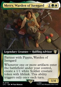 MTG - LOTR: Tales of Middle Earth: Commander - 0143 : Merry, Warden of Isengard (Borderless) (Non Foil) (8107014226167)
