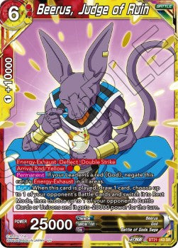 Dragon Ball Super - Wild Resurgence - BT21-143 : Beerus, Judge of Ruin (Super Rare) (8114734858487)