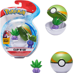 Pokemon - Clip' N' Go - Oddish & Nest Ball (7967379292407)