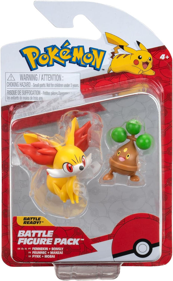 Pokemon - Battle Figure Pack - Fennekin & Bonsly (9511345422583)