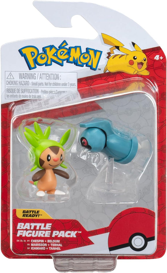 Pokemon - Battle Figure Pack - Chespin & Beldum (Copy) (9511344472311)