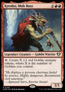 MTG - Commander Masters - 0238 : Krenko, Mob Boss (Non Foil) (8070631489783)