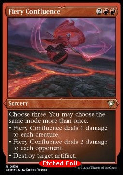 MTG - Commander Masters - 0536 : Fiery Confluence (Etched Foil) (8002283012343)