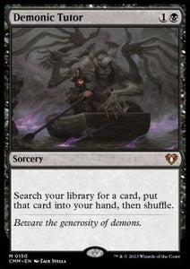 MTG - Commander Masters - 0150 : Demonic Tutor (Non Foil) (7967761236215)