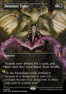 MTG - Commander Masters - 0696 : Demonic Tutor (Borderless) (7967772639479)