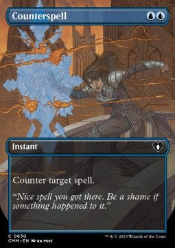 MTG - Commander Masters - 0630 : Counterspell (Borderless) (Non Foil) (8289987985655)