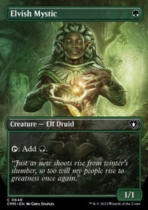 MTG - Commander Masters - 0648 : Elvish Mystic (Non Foil) (Borderless) (9506158379255)