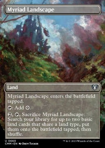 MTG - Commander Masters - 0660 : Myriad Landscape (Borderless) (Foil) (9506202353911)