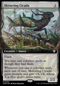 MTG - Commander Masters - 750 : Skittering Cicada (Borderless) (Non Foil) (8002281308407)