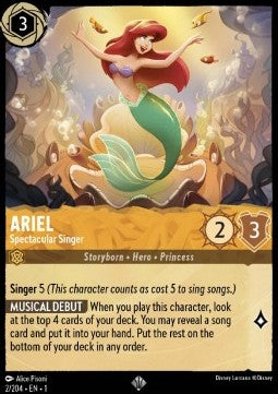 Disney Lorcana - The First Chapter - 002/204 : Ariel - Spectacular Singer (Non Holo) (7970252521719)