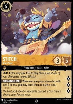 Disney Lorcana - The First Chapter - 023/204 : Stitch - Rock Star (Non Holo) (8092076638455)