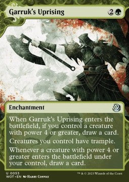 MTG - Wilds of Eldraine - 0053 : Garruk's Uprising (Borderless) (Non Foil) (9506528854263)