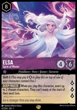 Disney Lorcana - The First Chapter - 042/204 : Elsa - Spirit of Winter (Non Holo) (7970251636983)