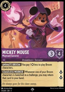 Disney Lorcana - The First Chapter - 051/204 : Mickey Mouse - Wayward Sorcerer (Non Holo) (7970253209847)