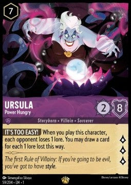 Disney Lorcana - The First Chapter - 059/204 : Ursula - Power Hungry (Non Holo) (7970251866359)