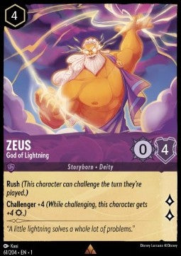 Disney Lorcana - The First Chapter - 061/204 : Zeus - God of Lightning (Holo) (8283082850551)