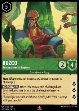 Disney Lorcana - The First Chapter - 084/204 : Kuzco - Temperamental Emperor (Non Holo) (7970256126199)