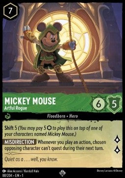 Disney Lorcana - The First Chapter - 088/204 : Mickey Mouse - Artful Rogue (Non Holo) (7970253865207)