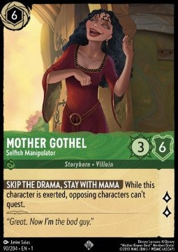 Disney Lorcana - The First Chapter - 090/204 : Mother Gothel - Selfish Manipulator (Non Holo) (8092160360695)