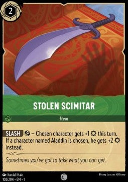 Disney Lorcana - The First Chapter - 102/204 : Stolen Scimitar (Holo) (7970259927287)