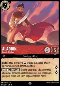 Disney Lorcana - The First Chapter - 104/204 : Aladdin - Heroic Outlaw (Non Holo) (8092153413879)