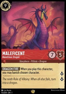 Disney Lorcana - The First Chapter - 113/204 : Maleficent - Monstrous Dragon (Holo) (8216526651639)