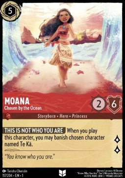 Disney Lorcana - The First Chapter - 117/204 : Moana - Chosen by the Ocean (Holo) (7970258747639)