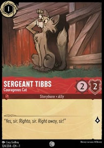 Disney Lorcana - The First Chapter - 124/204 : Sergeant Tibbs - Courageous Cat (Holo) (7970259992823)