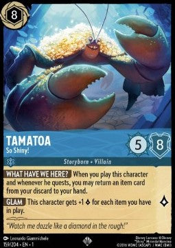 Disney Lorcana - The First Chapter - 159/204 : Tamatoa - So Shiny! (Non Holo) (8092155478263)