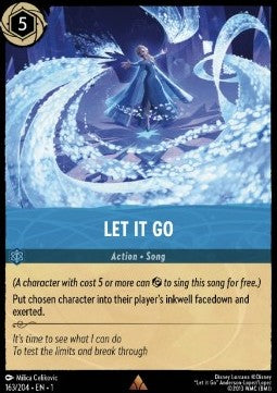 Disney Lorcana - The First Chapter - 163/204 : Let It Go (Non Holo) (7970255274231)