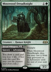 MTG - Wilds of Eldraine - 0231 : Mosswood Dreadknight // Dread Whispers (Non Foil) (8040577335543)