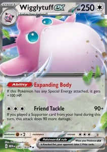 SCARLET AND VIOLET, Pokemon 151 - 040/165 : Wigglytuff ex (Half Art) (8023283597559)