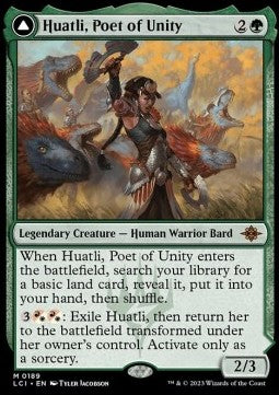 MTG - The Lost Caverns of Ixalan - 189 : Huatli, Poet of Unity // Roar of the Fifth People (Non Foil) (14831758934397)