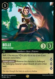 Disney Lorcana - Rise of the Floodborn - 072/204 : Belle - Hidden Archer (Non Holo) (8038984319223)