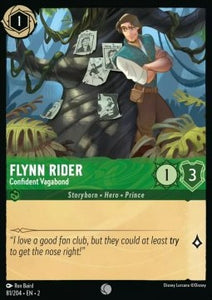 Disney Lorcana - Rise of the Floodborn - 081/204 : Flynn Rider - Confident Vagabond (Holo) (8038993592567)