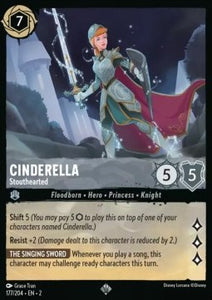 Disney Lorcana - Rise of the Floodborn - 177/204 : Cinderella - Stouthearted (Non Holo) (8038980878583)